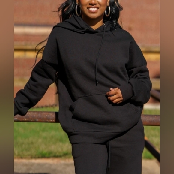 2 Piece Heavy Sweatsuit Joggers/Pullover Hoodie Sweathshirt Size Small - Picture 2 of 4